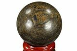 Polished Bronzite Sphere - Brazil #115976-1